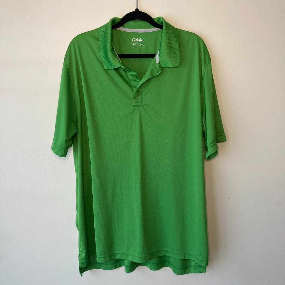Cabela's Polo‎ Shirt Short Sleeve Green Men's XL